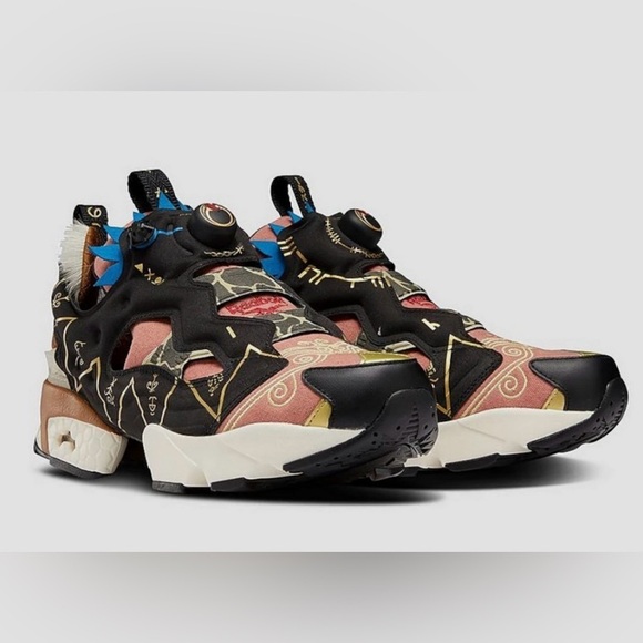 Reebok x Power Rangers Instapump Fury 94 Black Ruscly Gold Size 7 - Picture 3 of 16